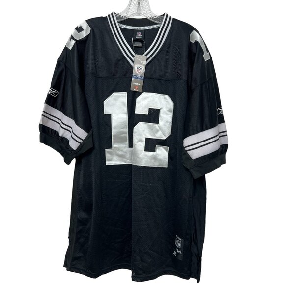 NWT NFL # 12 Aaron Rodgers Packers Reebok On field jersey Black Size 54 / XL